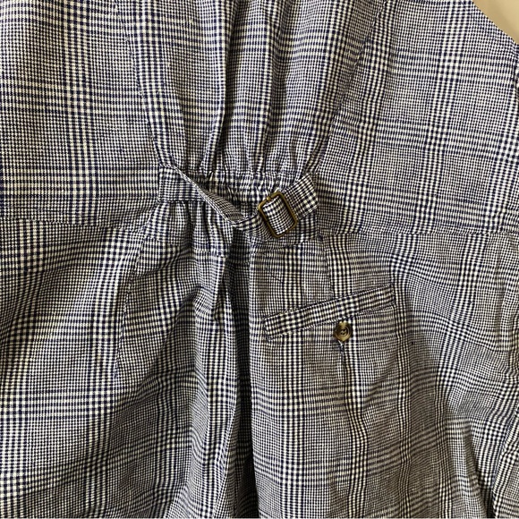 Vintage Catch the Spirit Black Plaid Trouser Short Overalls Shortalls Size 22W - Picture 11 of 12